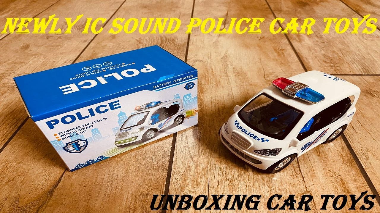 NEGOCIO Bump & Go Battery Operated Police Car Toy With Siren and