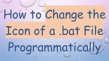 How to Change the Icon of a .bat File Programmatically