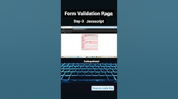 Day3- Form Validation Page, 30 Days, 30 JavaScript Projects @atulsinghchhonker  #javascriptproject