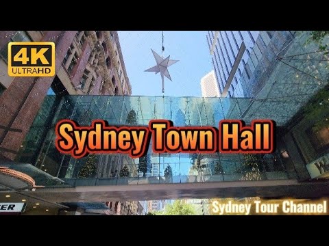 Festive Season!! 4K Walking Tour from St Mary&#39;s Cathedral to Hyde Park to Town Hall Sydney Australia