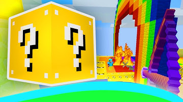 "LUCKY BLOCK RAINBOW ROAD!" Minecraft Lucky Block PvP w/ The Pack!