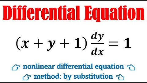 Solve the differential equation (x+y+1)dy/dx=1