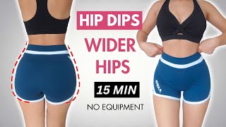 REDUCE HIP DIPS, get curvier, wider hips in 15 min workout, grow side booty at home, no equipment