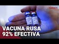 La vacuna rusa Sputnik V contra el coronavirus muestra eficacia de 92%, concluyen estudios