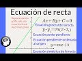 Línea recta, Ecuación de la línea recta, general, punto-pendiente, ordenada al origen, simétrica