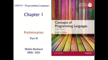 YMT217 Programming Languages CH01 P2