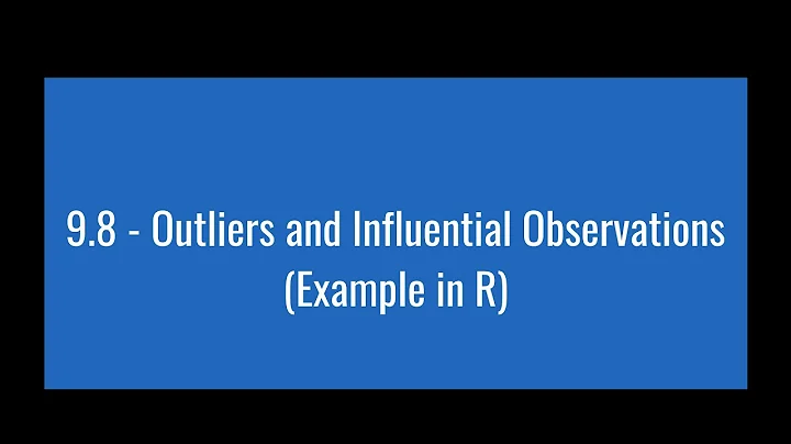 9.7 - Outliers and Influential Observations