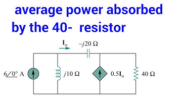 determine the average power absorbed by the 40- resistor.