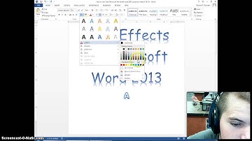 Microsoft word 2013 text effects