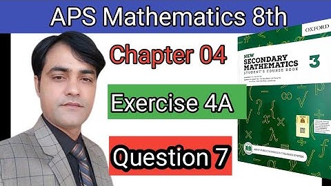 Exercise 4A Question NO 7 I Statistical Diagram I APS Maths 8th II New Secondary Mathematics Book 3