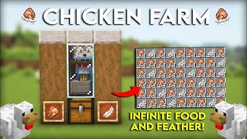 Minecraft: Easy Fully Automatic Chicken Farm Tutorial! 1.19+