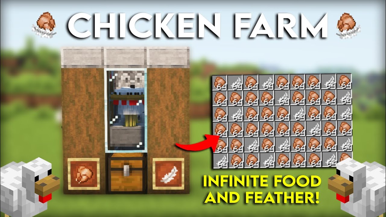 Minecraft Easy Fully Automatic Chicken Farm Tutorial 1 19 YouTube