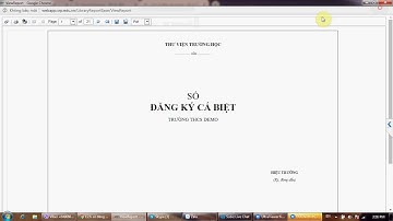 Quản lý thư viện - Báo cáo