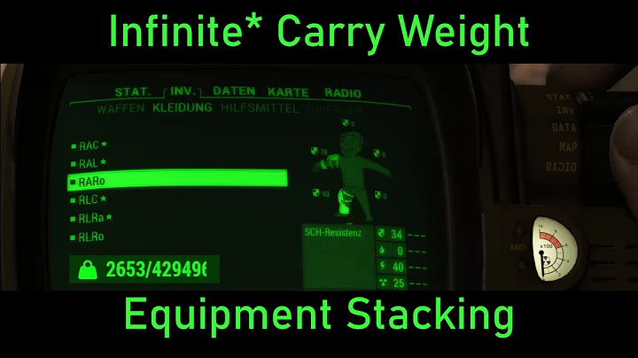 Fallout 4: Guide for essentially Infinite Carry Weight with help of the Equipment Stacking Glitch