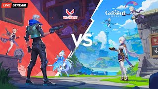 🔴VALORANT + GENSHIN GRIND😎| NEFER BANNER PULLS &amp; CLUTCH HEADSHOTS #genshinimpact #valorantlive