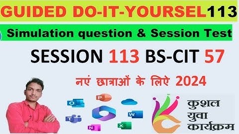 GUIDED DO-IT-YOURSELF SESSION 113 || BS-CIT SESSION 57 [HINDI] #kyp #session #youtube #word