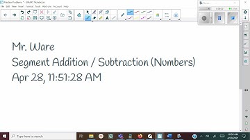 Segment Addition   Subtraction Numbers
