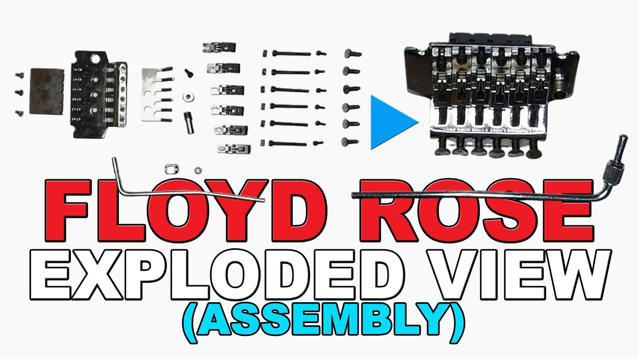 Floyd Rose Licensed Tremolo Exploded View and Assembly - YouTube
