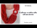 COLLANA SCALDACOLLO UNCINETTO/PUNTO NOCCIOLINA/GIOIELLO TESSILE NICKEL FREE/CORDINO UNCINETTO