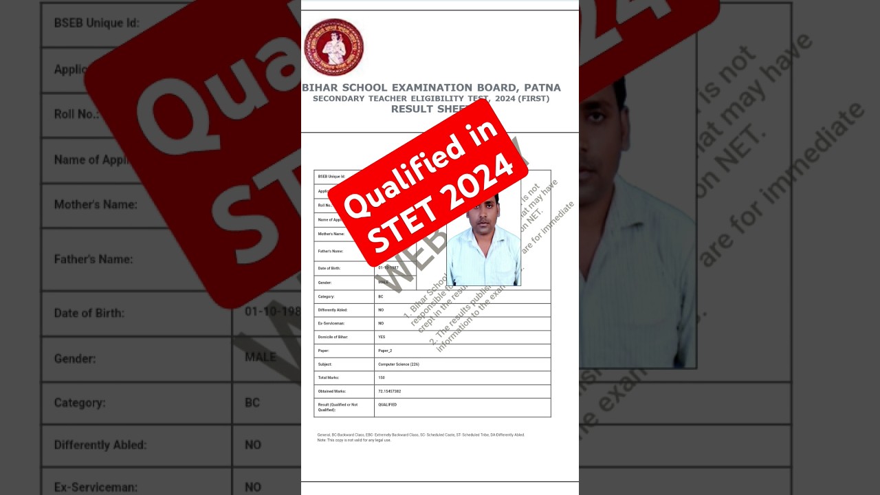 Qualified in stet 2024 