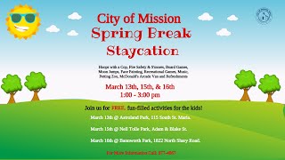 2023 Spring Break Staycation