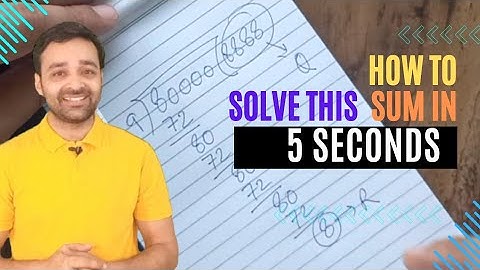 Dividing any number by 9 in less than 5 seconds | Math Tips and Tricks | vedic maths in hindi