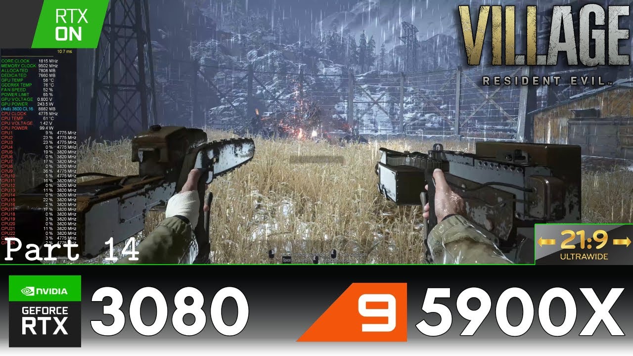 Resident Evil Village Heisenberg's Factory | RTX 3080 Max Settings + Ray Tracing | R9 5900X | 21:9