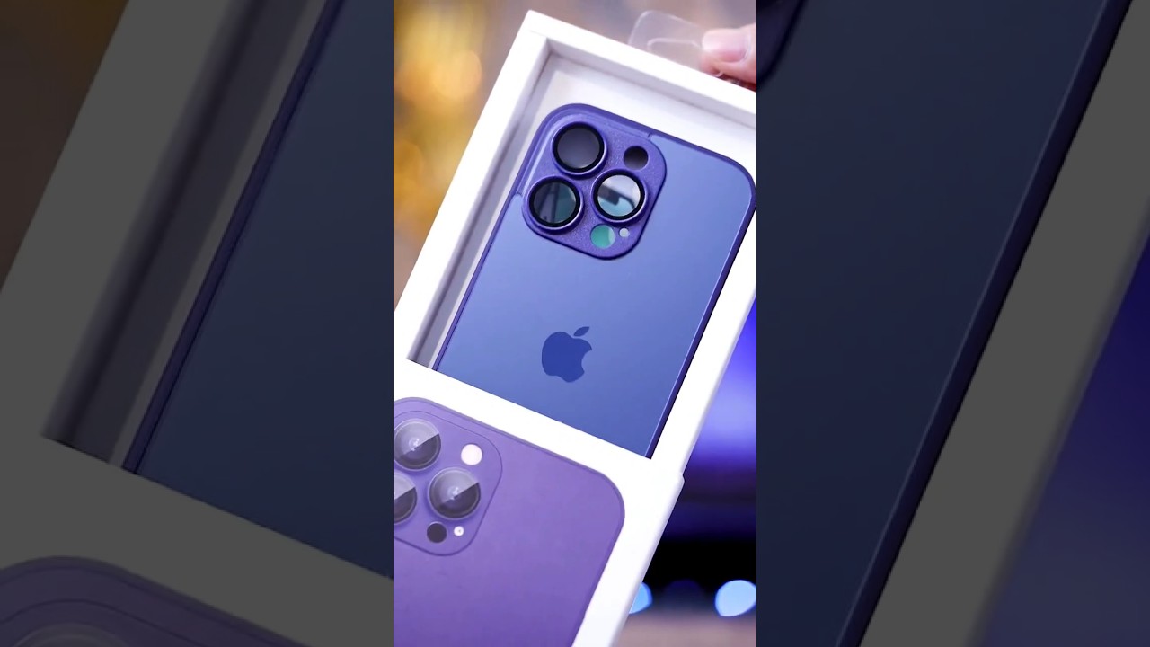 Dark purple AG frosted glass cover all-inclusive mobile case 