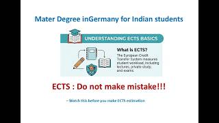 How to Calculate ECTS from Indian Credit Hours | Study in Germany