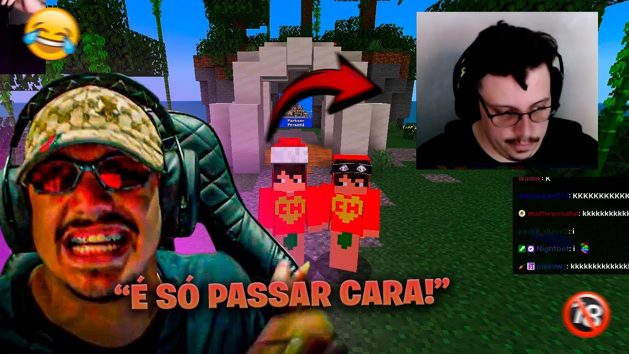 SNOPEY E MURILOSO TENTENDO PASSAR O PARKOUR NO MINECRAFT