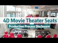 Timelapse production process disclosure for 4d movie theater 5d cinema seats