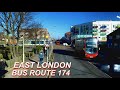 London Bus Rides 🇬🇧 Route 174 🚍 Dagenham Marsh Way To Dagnam Park Square