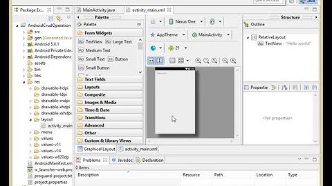 Android CRUD operation session 4 creating crud project and run application
