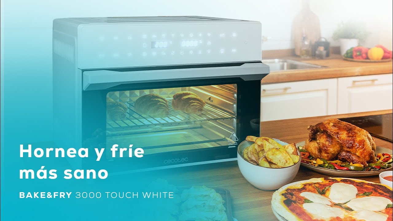 Bake&Fry 2500 Touch Steel Horno freidora de aire caliente Cecotec