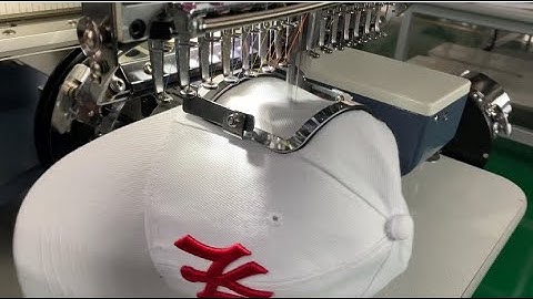 how to use cuff/pocket device to make cap side embroidery?