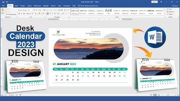 Printable Desk Calendar Design 2023 in Microsoft Office Word Hindi Tutorial