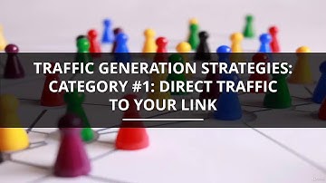 Affiliate marketing 2021 -  Traffic Generation Strategies Category #1 Direct Traffic To your Link