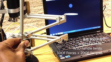 Testing Forces & Torques w/ Virtual Paddle+ball Simulation Entact W5D High Performance Haptic Device