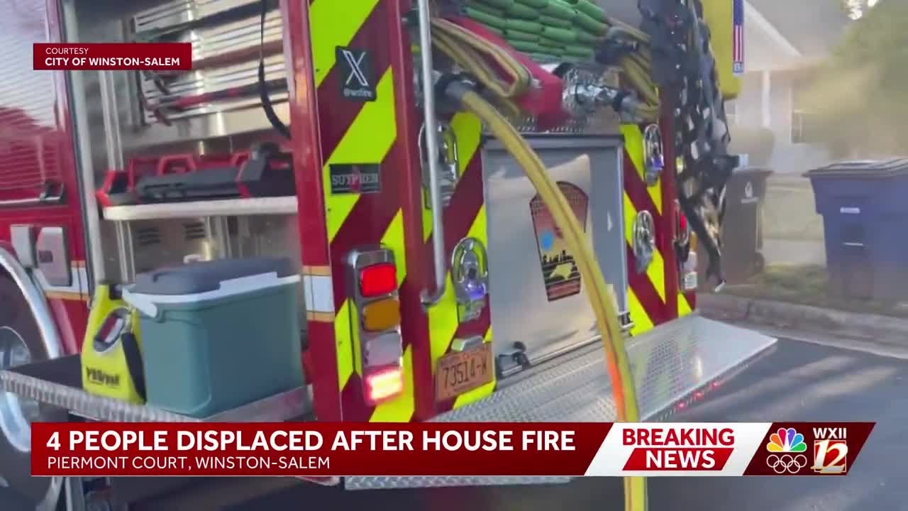 4 displaced after house fire on Piermont Court in Winston-Salem - YouTube