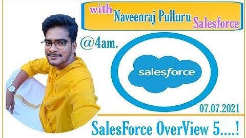 Salesforce OverView 5 in Telugu | Naveenraj Pulluru