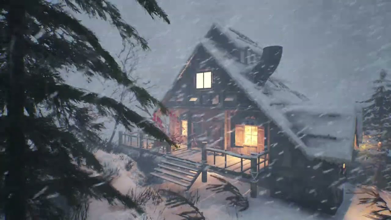 HEAVY SNOW STORM & Snowstorm Sounds for Sleeping. Snow storm Ambience & Snow sounds