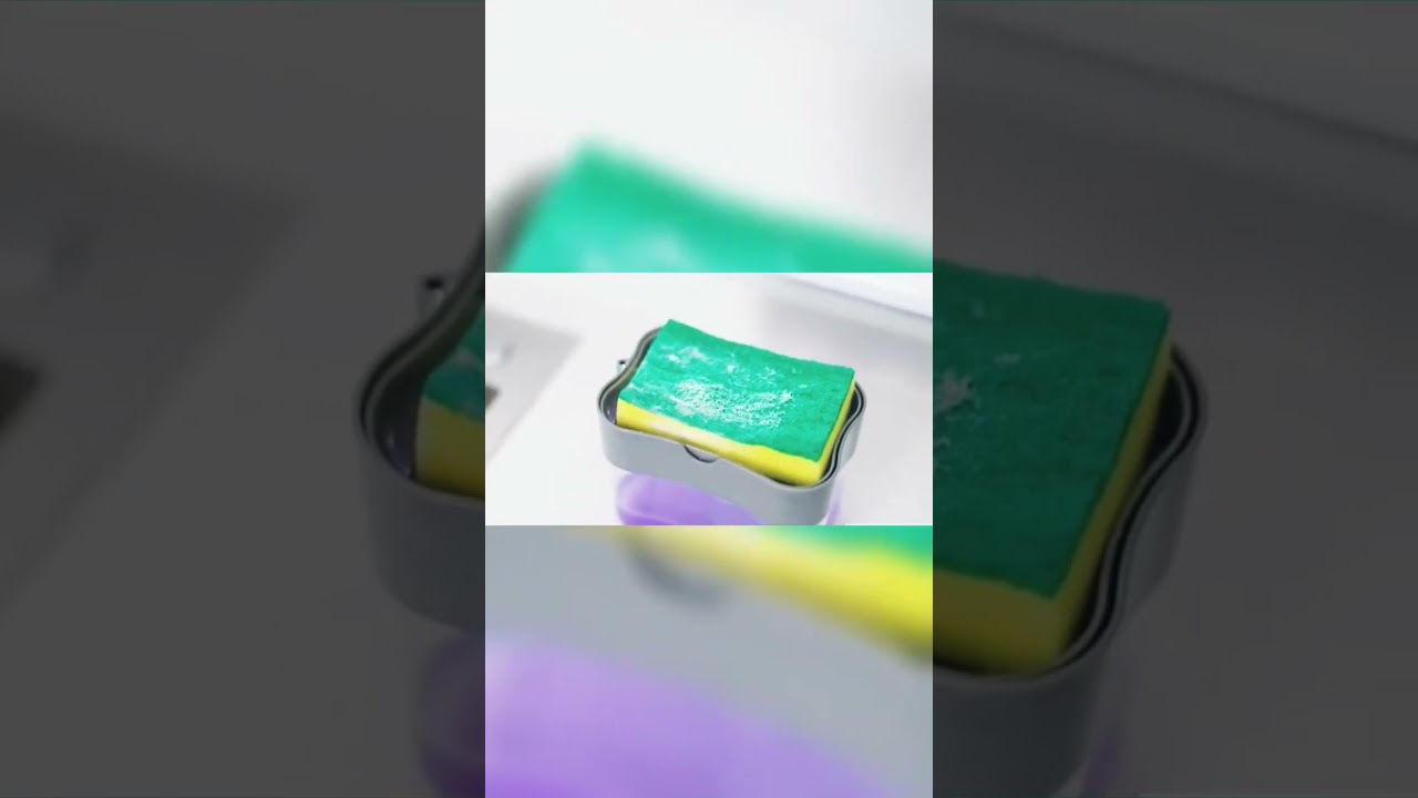 Kitchen Soap Dispenser and Sponge Holder I Pump and Sponge Caddy 