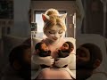 A girl cat got pregnant by two gorillas, but no one knew that she would make a normal life