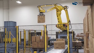 Vision, Scanning, Sorting, Palletizing Robotic Conveyor Cell -Simplimatic Automation