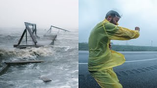 Hurricane Hanna Intense Wind And Storm Surge - 4K Uhd