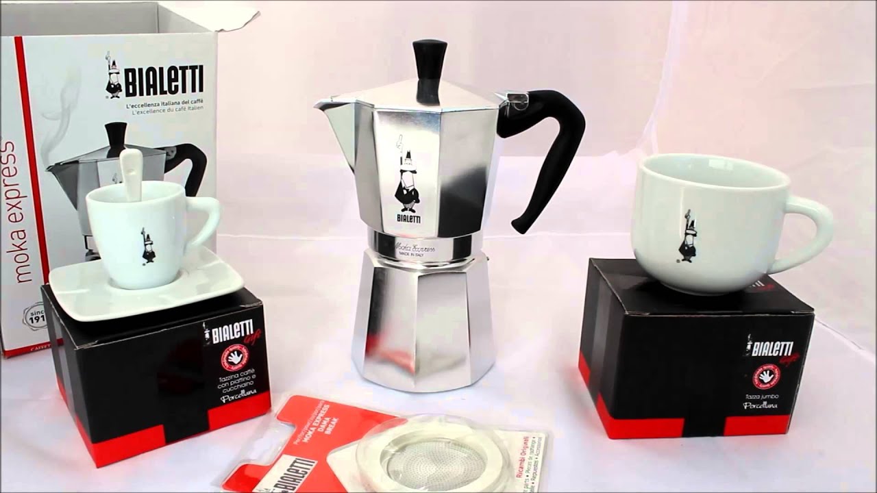 A really big bialetti (9 cups?) made in Italy, basically unused