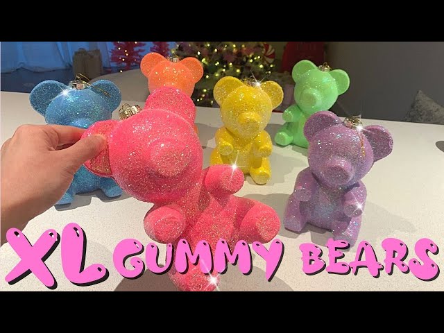 🍭DIY Extra Large Gummy Bear Ornaments, Candyland Christmas Tree Theme,  Giant Sweets Decorations🍭 