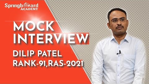 आत्मविश्वास ने बनाया पटवारी को अधिकारी|Mr. Dileep Patel|Rank-91|Classroom Student#springboardacademy