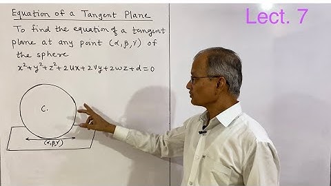 Equation of a Tangent Plane to a Sphere and Condition of Tangency. Lect. 7. #sphere