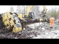 Excavator in deep trouble